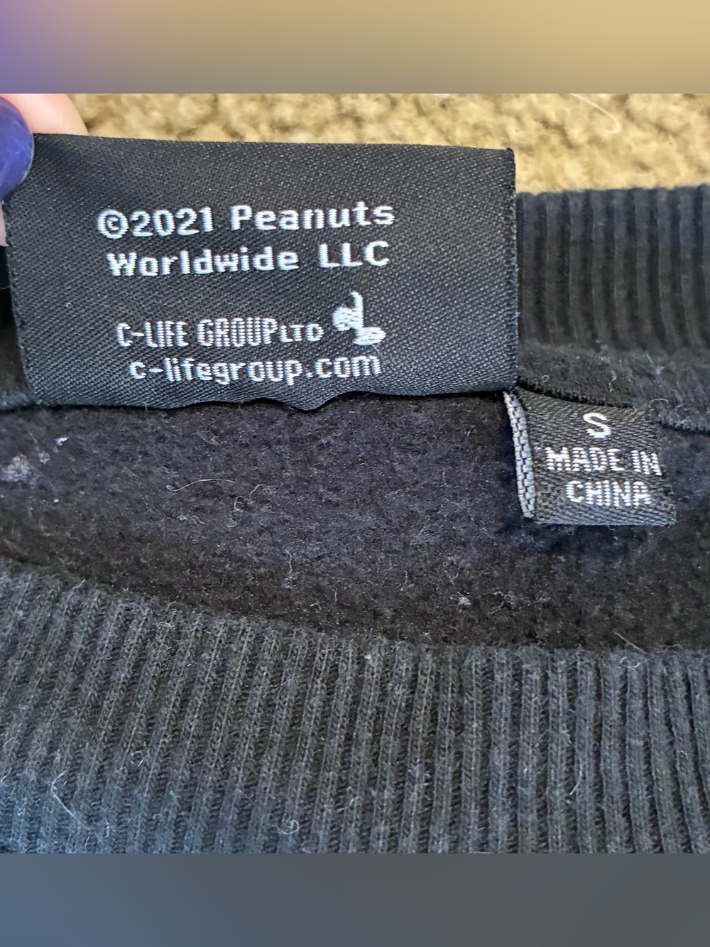 Peanuts Halloween Sweats Outfit Set S Sweatshirt & Joggers Snoopy Trick or Treat - Picture 11 of 12